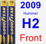 Front Wiper Blade Pack for 2009 Hummer H2 - Premium