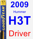 Driver Wiper Blade for 2009 Hummer H3T - Premium