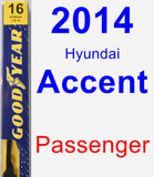 Passenger Wiper Blade for 2014 Hyundai Accent - Premium