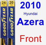 Front Wiper Blade Pack for 2010 Hyundai Azera - Premium