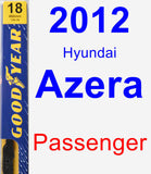 Passenger Wiper Blade for 2012 Hyundai Azera - Premium