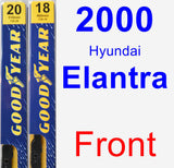 Front Wiper Blade Pack for 2000 Hyundai Elantra - Premium