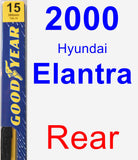 Rear Wiper Blade for 2000 Hyundai Elantra - Premium