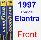 Front Wiper Blade Pack for 1997 Hyundai Elantra - Premium