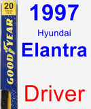 Driver Wiper Blade for 1997 Hyundai Elantra - Premium