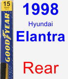 Rear Wiper Blade for 1998 Hyundai Elantra - Premium