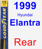 Rear Wiper Blade for 1999 Hyundai Elantra - Premium