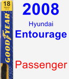 Passenger Wiper Blade for 2008 Hyundai Entourage - Premium