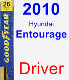 Driver Wiper Blade for 2010 Hyundai Entourage - Premium