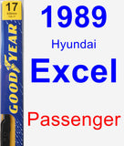 Passenger Wiper Blade for 1989 Hyundai Excel - Premium