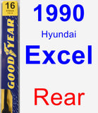 Rear Wiper Blade for 1990 Hyundai Excel - Premium