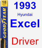 Driver Wiper Blade for 1993 Hyundai Excel - Premium