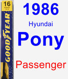 Passenger Wiper Blade for 1986 Hyundai Pony - Premium