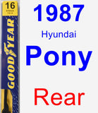 Rear Wiper Blade for 1987 Hyundai Pony - Premium