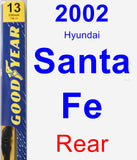 Rear Wiper Blade for 2002 Hyundai Santa Fe - Premium