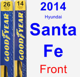 Front Wiper Blade Pack for 2014 Hyundai Santa Fe - Premium