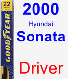 Driver Wiper Blade for 2000 Hyundai Sonata - Premium