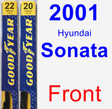 Front Wiper Blade Pack for 2001 Hyundai Sonata - Premium