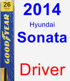 Driver Wiper Blade for 2014 Hyundai Sonata - Premium