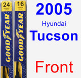 Front Wiper Blade Pack for 2005 Hyundai Tucson - Premium