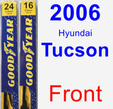 Front Wiper Blade Pack for 2006 Hyundai Tucson - Premium