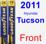 Front Wiper Blade Pack for 2011 Hyundai Tucson - Premium