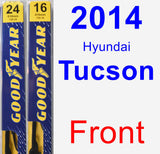 Front Wiper Blade Pack for 2014 Hyundai Tucson - Premium