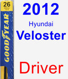 Driver Wiper Blade for 2012 Hyundai Veloster - Premium