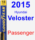 Passenger Wiper Blade for 2015 Hyundai Veloster - Premium