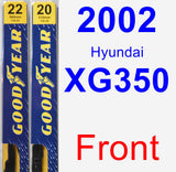 Front Wiper Blade Pack for 2002 Hyundai XG350 - Premium