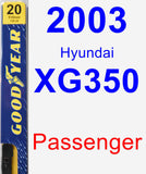 Passenger Wiper Blade for 2003 Hyundai XG350 - Premium