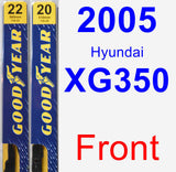 Front Wiper Blade Pack for 2005 Hyundai XG350 - Premium