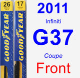 Front Wiper Blade Pack for 2011 Infiniti G37 - Premium