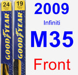 Front Wiper Blade Pack for 2009 Infiniti M35 - Premium