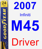 Driver Wiper Blade for 2007 Infiniti M45 - Premium