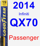 Passenger Wiper Blade for 2014 Infiniti QX70 - Premium