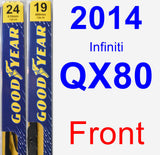 Front Wiper Blade Pack for 2014 Infiniti QX80 - Premium