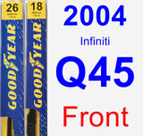 Front Wiper Blade Pack for 2004 Infiniti Q45 - Premium