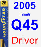 Driver Wiper Blade for 2005 Infiniti Q45 - Premium