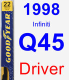 Driver Wiper Blade for 1998 Infiniti Q45 - Premium