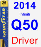 Driver Wiper Blade for 2014 Infiniti Q50 - Premium