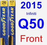 Front Wiper Blade Pack for 2015 Infiniti Q50 - Premium