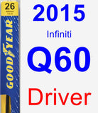 Driver Wiper Blade for 2015 Infiniti Q60 - Premium