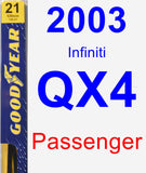 Passenger Wiper Blade for 2003 Infiniti QX4 - Premium