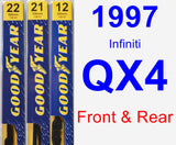 Front & Rear Wiper Blade Pack for 1997 Infiniti QX4 - Premium