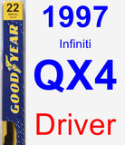 Driver Wiper Blade for 1997 Infiniti QX4 - Premium