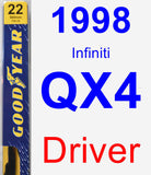 Driver Wiper Blade for 1998 Infiniti QX4 - Premium