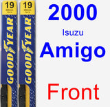 Front Wiper Blade Pack for 2000 Isuzu Amigo - Premium