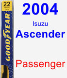 Passenger Wiper Blade for 2004 Isuzu Ascender - Premium