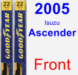 Front Wiper Blade Pack for 2005 Isuzu Ascender - Premium